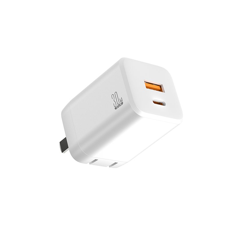 30w usb c dual plug pd fast charge adapter