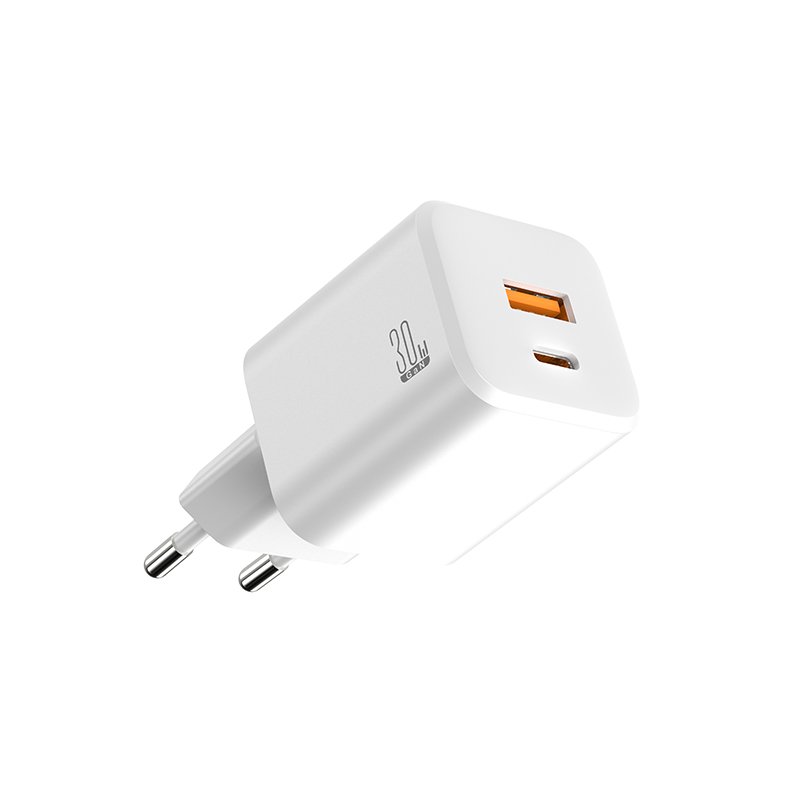 30w usb c dual plug pd fast charge adapter